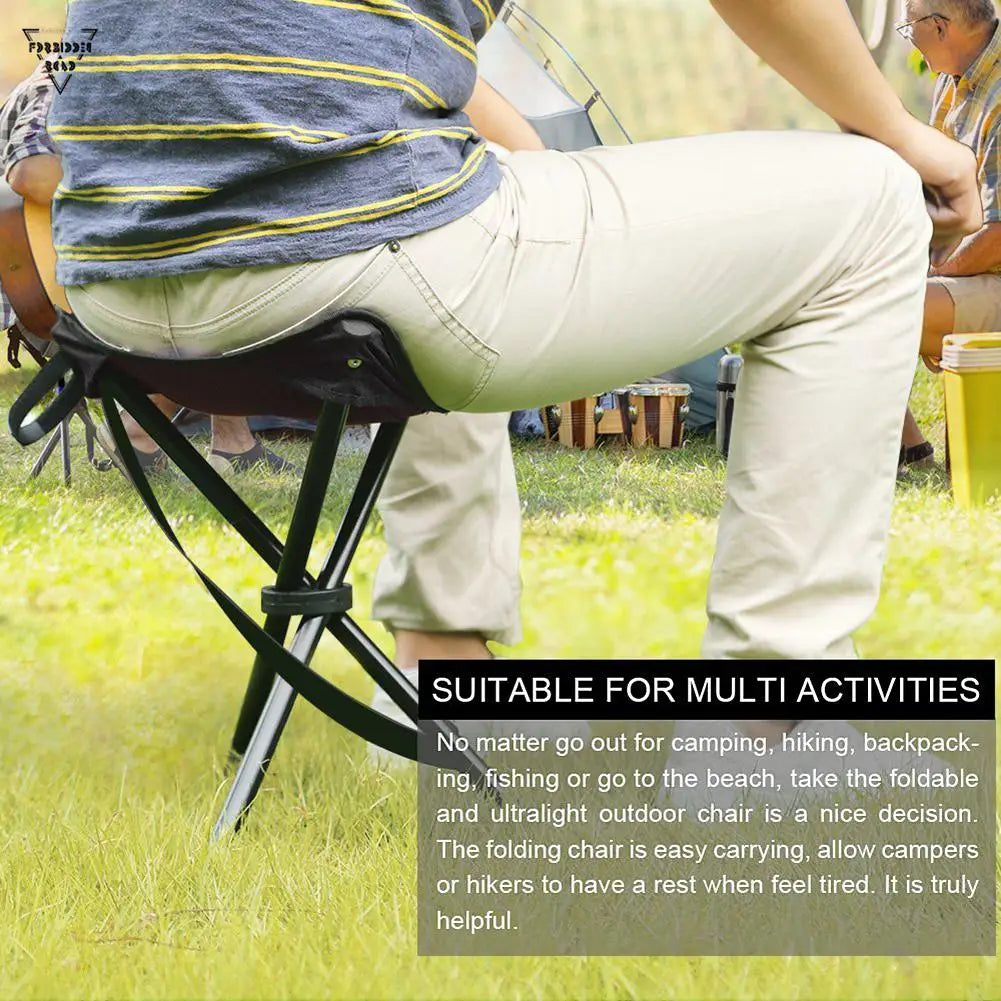 Tragbarer Stativhocker, Klappstuhl mit Tragetasche für Outdoor-Camping, Wandern, Jagen, Wandern, Angeln, Reisen