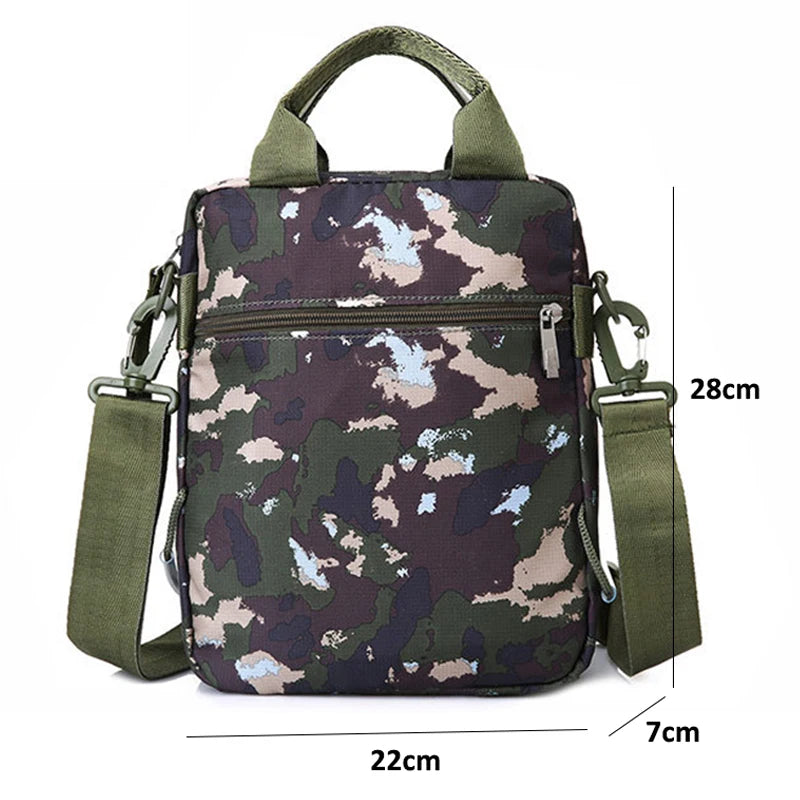 Männer Tasche Umhängetasche Männlichen Wasserdichte Nylon Camouflage Satchel Über die Schulter Umhängetaschen Handtasche Mini Aktentasche XA99WC