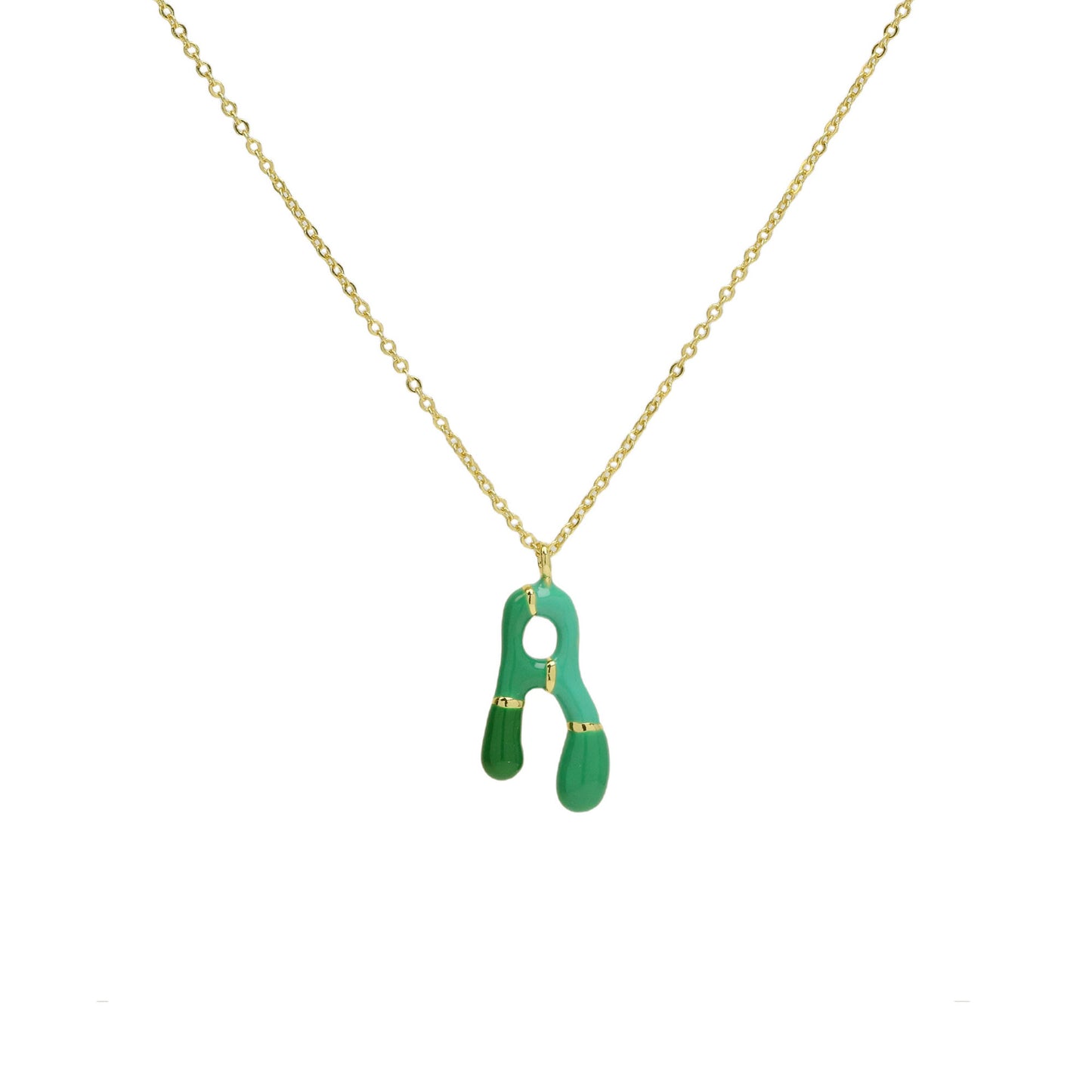 Buchstabenkette aus Messing mit Epoxidkapseln