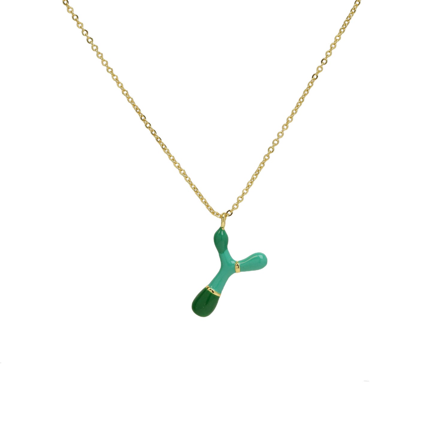 Buchstabenkette aus Messing mit Epoxidkapseln