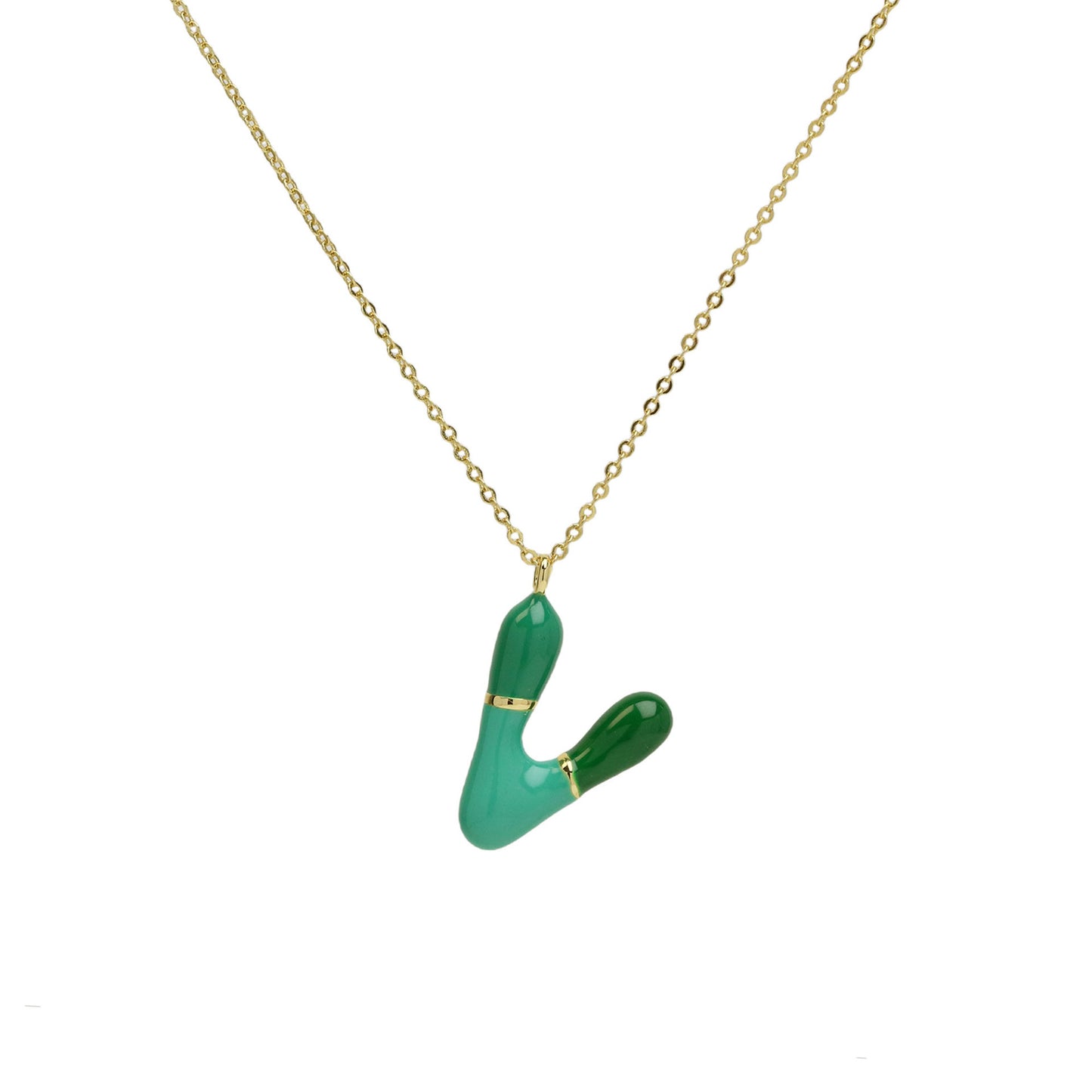 Buchstabenkette aus Messing mit Epoxidkapseln