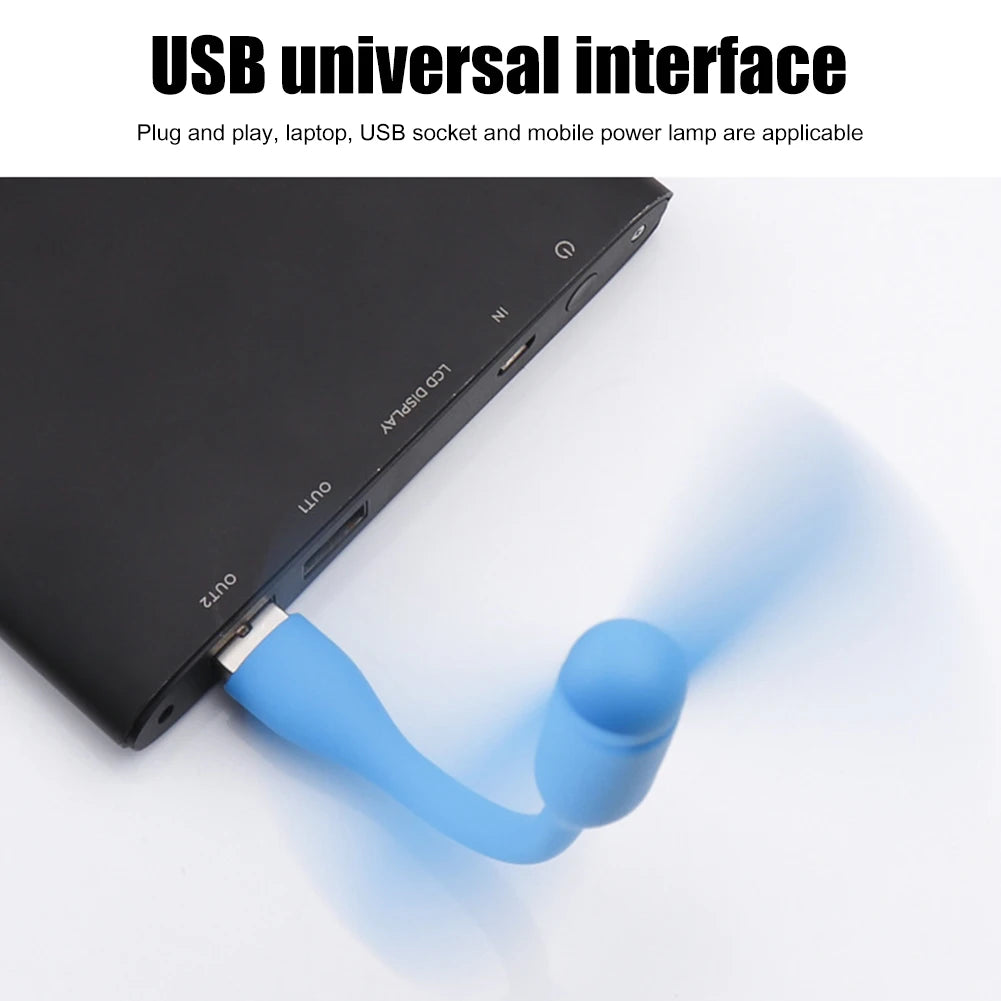 Flexible Portable Mini Fan for Power Bank Notebook Computer Summer Travel Cooling Cooler Mobile Phone USB Gadgets Fans