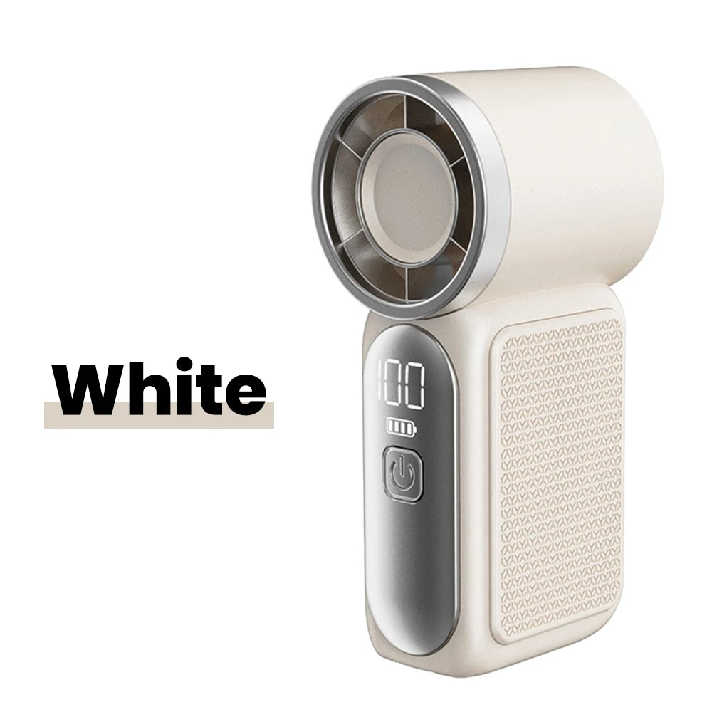 Portable Handheld Mini Fan Maximum Wind Speed 10m/s Folding Desktop 5speed Built in AI Chip Adjustment Fan Type-C Ports Charging